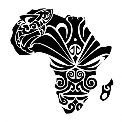 TattooedAfrica African Warrior Tattoos, Africa Tattoos, African Tattoo, Map Tattoos, Maori Tattoo Designs, Afrique Art, Warrior Tattoos, Warrior Tattoo, Maori Tattoo