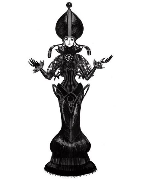 Mindy Lee Commissions OPEN on Instagram: "Here are some older Bishop designs from 2013 #ThrowbackThursday #chess #characterdesign" Chess Character, Scp Monsters, Bishop Chess, Page Of Wands, Alice In Wonderland Characters, Chess Queen, Fashion Illustrations Techniques, Conceptual Illustration, Fantasy Castle