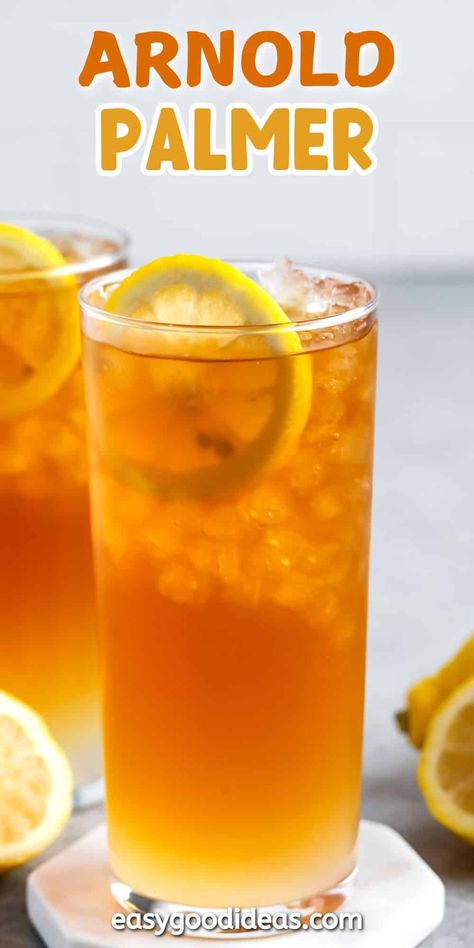 The Classic Arnold Palmer Drink recipe - 2 ingredients and so refreshing! Arnold Palmer Drink Recipe, Arnold Palmer Drink, Mocktail Recipes, Lemon Lemonade, Arnold Palmer, Mocktail Recipe, Drink Recipe, Fruit Drinks, Non Alcoholic Drinks