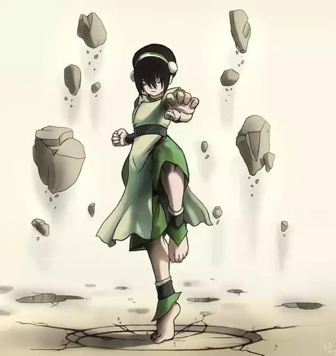 Avatar The Last Airbender Earthbender, Toph Bending, Toph Earthbending, Earthbending Poses, Earth Bender Poses, Toph Avatar Tattoo, Avatar Toph, Toph Beifong Fan Art, Toph Beifong