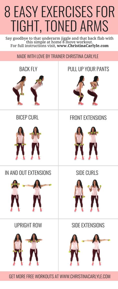 Burn fat and get toned arms fast with these 8 Easy Exercises with Weight for Women - Workout for women - Home arm workout with weights - https://www.christinacarlyle.com/arm-exercises-with-weights-for-women/ Arm Exercises With Weights, Arm Training, Mental Health Articles, Arm Workouts At Home, Fitness Jobs, Health Humor, Fitness Career, Easy Exercises, Fitness Routines