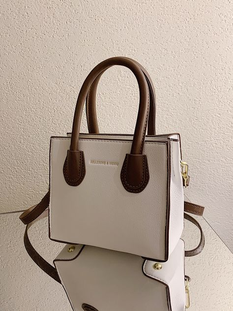 Minimalist Trim Detail Satchel Bag Lady Dior Handbag, Expensive Bag, Luxury Bags Collection, Kate Spade Satchel, Cute Handbags, Luxury Purses, Fancy Bags, Trim Detail, Satchel Bag