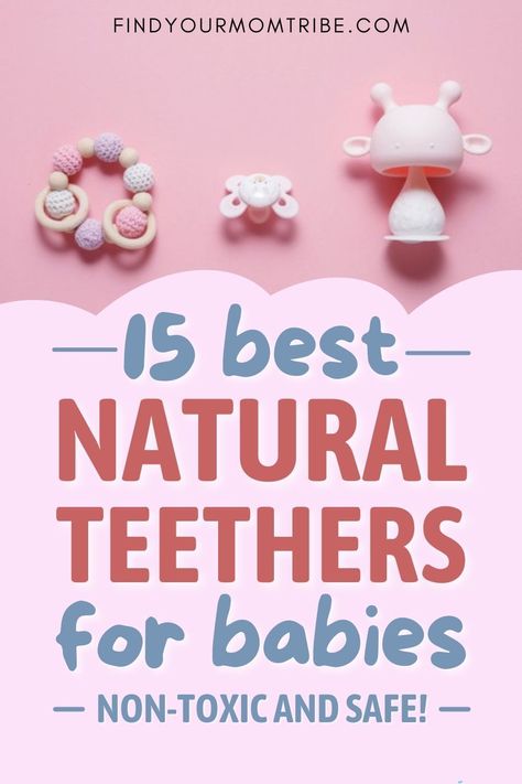 Has your baby started teething? Then you should totally check out these natural teethers for babies that are safe and non-toxic!​​​​ Best Teething Toys Baby, Teethers For Babies, Baby Teething Remedies, Teething Toys For Babies, Best Teething Toys, Bunny Teether, Registry Checklist, Baby Teether Toys, Wooden Teether