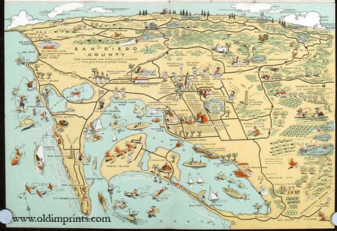 for san diego friends San Diego Illustration, San Diego Map Illustration, San Diego Vintage Poster, San Diego Murals, San Diego Map, San Diego Seaport Village, San Diego Bay, Illustrated Maps, Site Map