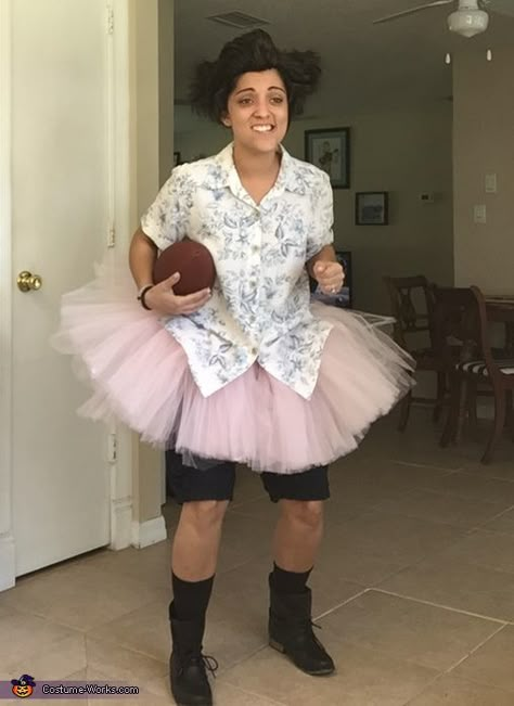 Funny Homemade Halloween Costumes For Women, Halloween Costumes Ace Ventura, Womens Ace Ventura Costume, Easy Cute Womens Halloween Costume, Lets Make A Deal Costumes Diy, No Regrets Costume, Easy Recognizable Halloween Costumes, Woman’s Diy Halloween Costume, Knee Scooter Halloween Costume