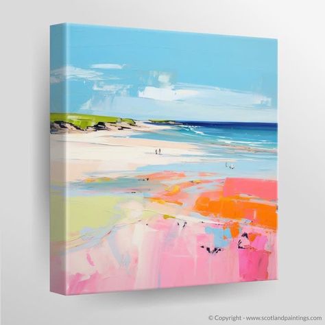 Beach Day Painting, Summer Abstract Art, Coastal Abstract Art, Abstract Seascape Paintings, Beach Abstract Painting, Colourful Abstract Painting, Abstract Beach Art, Abstract Beach Painting, Beach Abstract