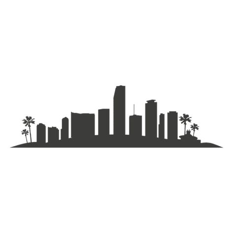 Miami Buildings, City Vision Board, Partnership Business, Miami Building, Miami Downtown, Full Chest Tattoos, Skyline Drawing, Building Silhouette, Miami Tattoo