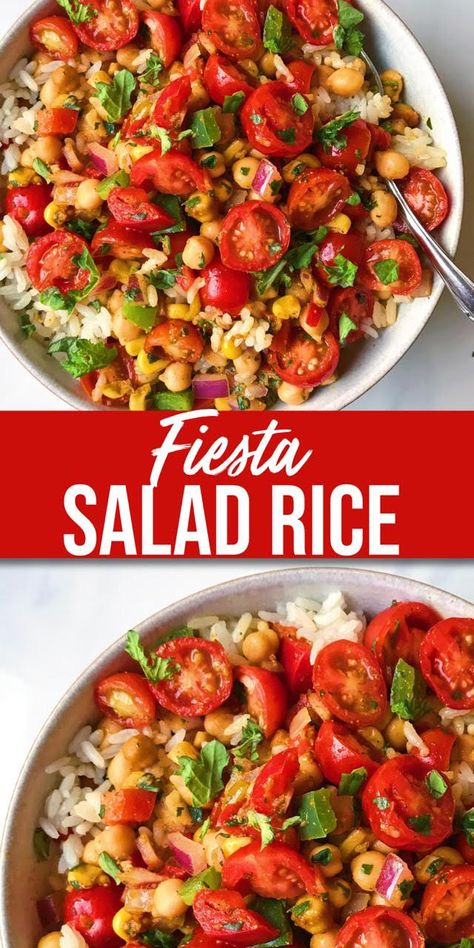 Gluten Free Rice Recipes, Cold Rice Salad Recipes, Rice Salad Dressing, Rice And Corn Recipe, Rice Salad Cold, Bbq Favorites, Lettuce Salads, Rice Salad Bowl, Fiesta Salad