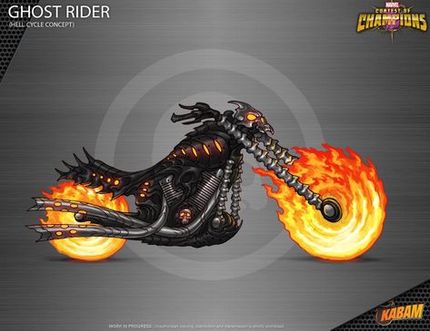 ArtStation - Ghost Rider Motorcycle, Ricardo de la Puente Ghost Rider Oc, Fear The Flames, Ghost Rider Bike, Ghost Rider Motorcycle, Rider Bike, Motorcycle Art, Ghost Rider, The Ghost, Marvel Art