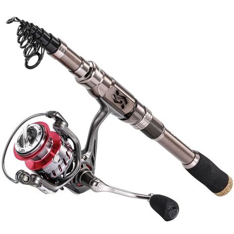 PRICES MAY VARY. Premium fishing rods and exquisite fishing reel pair together to showcase the perfect design of Sougayilang. Sougayilang telescopic fishing rod are constructed with High Density 24-Ton Carbon Fiber reinforced with Fiberglass Composite for power and elasticity ; Thewelded stainless steel guides with Zirconium Oxide rings for superior casting distance and accuracy while dissipating heat more efficiently which delivers excellent durability with monofilament, fluorocarbon and braide Telescopic Fishing Rod, Freshwater Fishing, Fishing Rods, Spinning Reels, Rod And Reel, Fishing Pole, Cycling Workout, Fishing Gifts, Fishing Reels