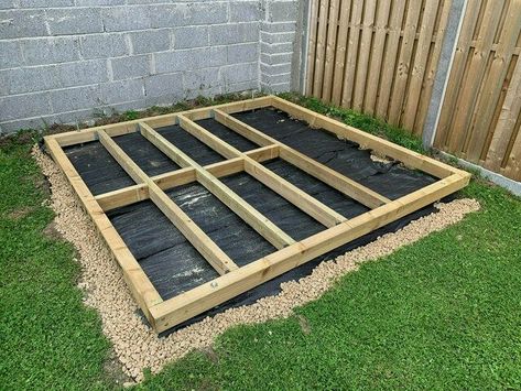 Our Shed bases are made with Heavy Duty Materials. Our Shed Bases raise garden shed few inches from the ground to prevent it from sodden soil & Water Damage. Shed Flooring Ideas, Shed Skirting, Shed Skirting Ideas, Shed Flooring, Shed Foundation, Concrete Sheds, Diy Pole Barn, Pallet Deck Diy, Diy Foundation