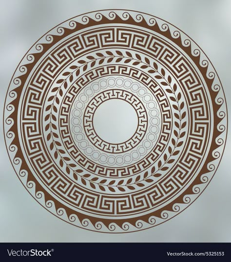 Greek Pattern, Greek Mythology Tattoos, Ancient Greek Art, Greek Design, Mythology Tattoos, Greek Tattoos, Diy Tattoo, Circular Design, Greek Art