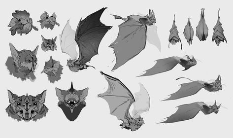 Bat Creature Design, Bat Creature Art, Humanoid Bat Concept Art, Bat Monster Art, Giant Vampire Bat Art, Infinite Art, Bat Art, Halo Armor, Alien Races