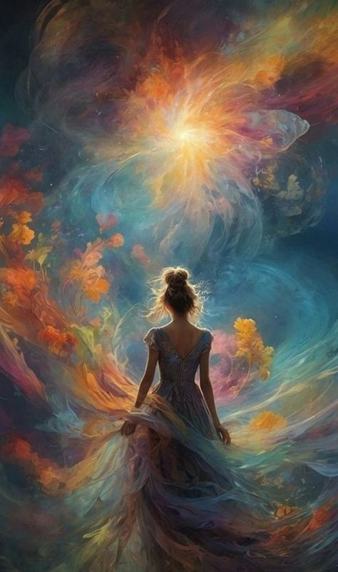 Goddess Meditation, Sydney Brown, 8k Ultra Hd, Woman Walking, Mystical Art, Beautiful Fantasy Art, Spiritual Art, Light Painting, Fantasy Landscape