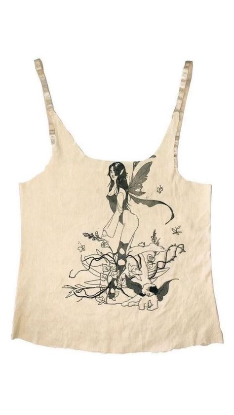 Fairy Grunge Clothes, Fairy Tank, Fairycore Fashion, Grunge Png, Clothing Png, Fairy Shirt, Grunge Clothes, Png Clothes, Western Outfits Men