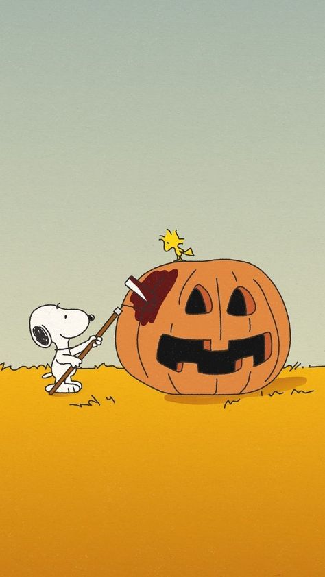 Spooky Snoopy Wallpaper, Halloween Theme Wallpaper, Snoopy Autumn, Season Wallpapers, Halloween Lock Screen, Charlie Brown Wallpaper, Tiktok Wallpaper, Fall Journal, Autumn Wallpapers