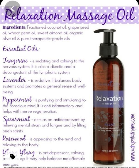 Massage Oils Recipe, Diy Massage Oil, Message Oil, Massage Oil Blends, Diy Massage, Relaxation Massage, Essential Oils For Massage, Massage Oils, Aromatherapy Massage