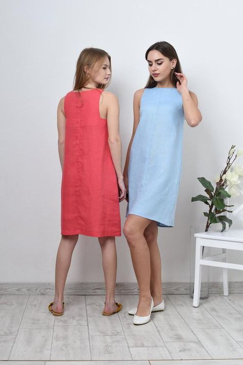 40% OFF  Linen shift summer dresses  in 20 trendy colors in our new collection of linen dresses. Here You can find any types of dresses for any figure type. Loose Dress Casual, Simple A Line Dress Pattern, Shift Dresses For Women, Sleeveless Shift Dress Pattern, Everyday Dress, Knee-length Unlined Linen Summer Dress, Fitted Linen Sleeveless Knee-length Dress, Simple Shift Dress Pattern, Casual Knee-length Linen Dress With Relaxed Fit