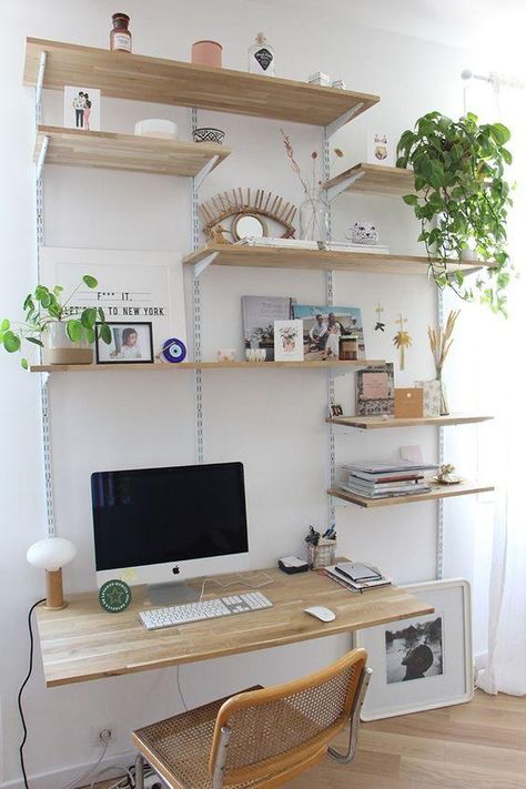 Office Design Diy, Ikea 2015, Modern Office Decor, Small Home Office, The Desk, Home Office Space, Home Office Organization, Boho Wall Decor, Office Inspiration