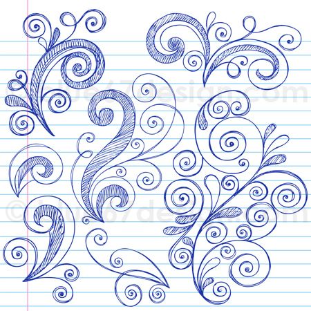 doodle ideas. If you can draw it, you can quilt it. Practice! Just wish I could draw. Stick people don't get it. lol Notebook Doodles, Swirly Designs, Tangle Doodle, Doodle Inspiration, Doodles Zentangles, Hur Man Målar, Doodle Designs, Zen Doodle, Zentangle Art