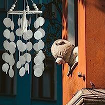 Seashell Chimes, Outdoor Boho Decor, Windchimes Outdoor, Sympathy Wind Chimes, Seashell Wind Chimes, Sea Glass Decor, Shell Wind Chimes, Memorial Wind Chimes, Glass Wind Chimes