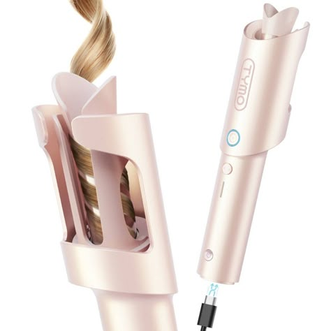 Get quick easy curls at home or on the go with the TYMO Curlgo Cordless Auto Curling Iron. Experience the next revolution in hair styling with the convenience of a portable, cordless automatic curling iron. The one-click auto-rotation feature takes the hassle out of styling, just touch a button and the Curlgo creates bouncy curls in minutes. The patented anti-tangle feature promptly reverses tangles, ensuring a worry-free curling process. The anti-scald design prevents direct contact with the he Tymo Hair Curler, Quick Easy Curls, High Eyebrows, Curls At Home, No Heat Hair Curlers, Cordless Hair Straightener, Easy Curls, Automatic Curling Iron, Best Curlers