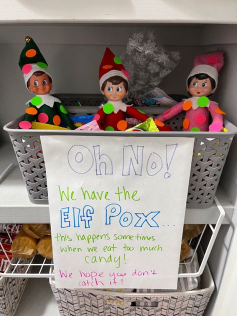 3 Elfs Ideas, 2 Elf Ideas Easy Funny, Elf On Shelf Exit Ideas, Easy Elf On The Shelf Ideas 3 Elves, Be Nice Elf On The Shelf, Elf On Shelf Ideas For 3 Elves, Easy Elf On The Shelf Ideas Preschool, Im Back Elfie Ideas, Christmas In July Elf Ideas