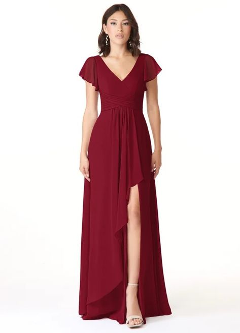 Chic Burgundy & Dark Red Bridesmaid Dresses & Gowns丨Azazie Dark Maroon Dress, Bridesmaid Dresses Red, Dark Red Bridesmaid Dresses, Flowy Chiffon Dress, Rust Bridesmaid Dress, Maternity Bridesmaid Dresses, Rose Bridesmaid Dresses, Modest Bridesmaid Dresses, Red Bridesmaid Dresses