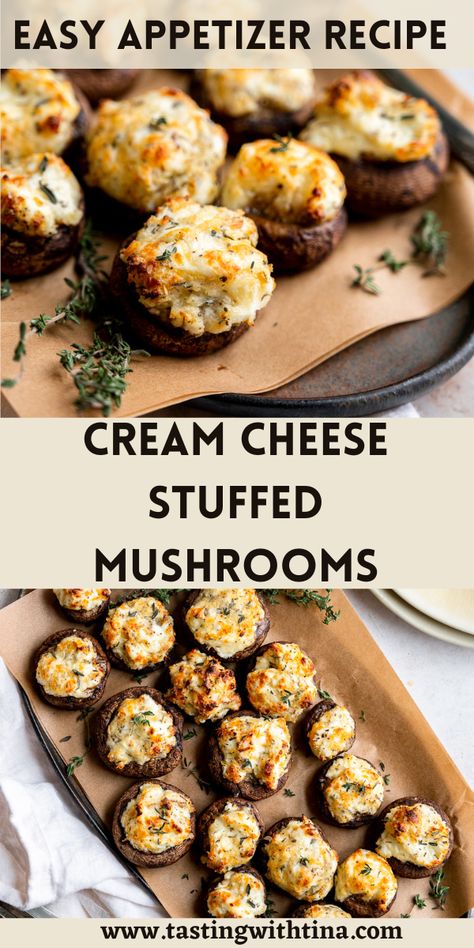 Cream Cheese Stuffed Mushrooms, Easy Stuffed Mushroom Recipe, Mushroom Appetizer Recipes, Keto Meal Planning, Stuffed Mushrooms Easy, Mushroom Appetizers, Cheese Stuffed Mushrooms, Stuffed Mushroom, Appetizers Easy Finger Food