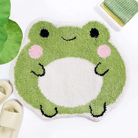 Frog Bath Mat, Frog Bathroom, Fun Bath Mats, Rugs Washable, Rug For Bathroom, Cute Bath Mats, Bathroom Luxury, Bathtub Mat, Punch Needle Patterns