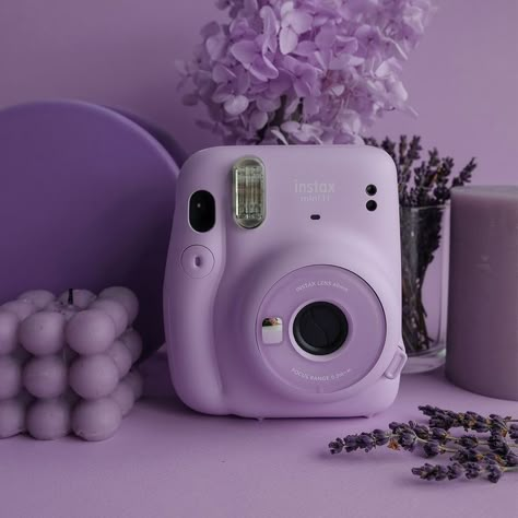 Polaroid Camera Aesthetic, Purple + Core + Aesthetic, Purple Person, Instax Mini Photos, Purple Widget, Instax Mini 11, Purple Aesthetic Background, Aesthetic Profile Picture Cartoon Soft, Camera Wallpaper