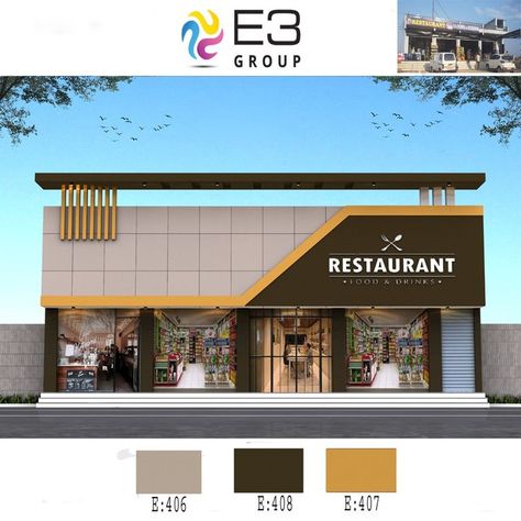 façade elevation designs Acp Exterior Design, Commercial Design Exterior, Front Elevation Designs, Design Exterior, Front Elevation, Facade Design, Space Planning, Commercial Design, Residential Design