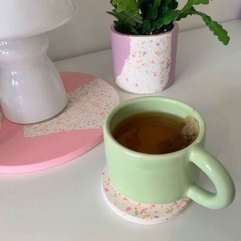 Danish Aesthetic, Mug Aesthetic, Danish Pastel Aesthetic, Green Mug, Cute Bedroom Ideas, Pretty Mugs, Pastel Room, Green Mugs, Danish Pastel