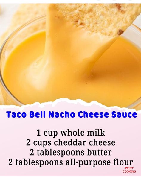 Taco Bell Nacho Cheese, Mexican White Cheese Dip, Recipes With Velveeta Cheese, Homemade Nachos, Cheddar Cheese Sauce, Nacho Cheese Sauce, Mexican Dinner, Dip Recipes Easy, Snack Dip