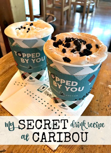 Super top secret Caribou Coffee holiday drinks worth trying! #topbou #ad #coffee Caribou Turtle Mocha Recipe, Caribou Drinks Recipes, Caribou Drinks To Order, Caribou Secret Menu Drinks, Keto Caribou Coffee Drinks, Campfire Mocha Recipe Caribou, Turtle Mocha Caribou Recipe, Crafted Press Coffee Caribou Recipe, Low Calorie Caribou Coffee Drinks