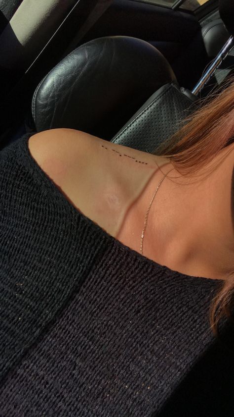 Code Morse Tattoo, Interstellar Tattoo Minimalist, Morse Code Tattoo Placement, Mores Code Tattoo, Morse Code Tattoo Ideas, Morse Tattoo, Morse Code Tattoos, Interstellar Tattoo, Code Tattoo