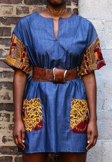 . Short Ankara Dresses, Ankara Skirt And Blouse, Dashiki Dress, Dress Sewing Tutorials, Dress Ankara, Short African Dresses, African Dresses Modern, Kids Fashion Dress, Denim Wear