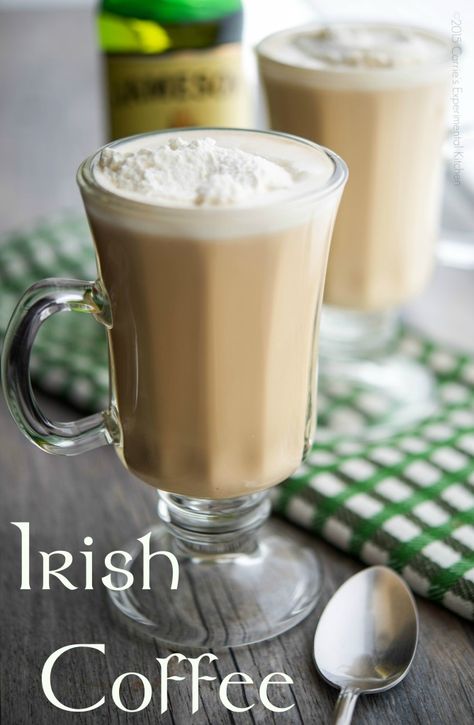 Warm your soul with this recipe for Irish Coffee made with freshly brewed coffee and Irish whiskey. Raise your hand if you've ever had Irish Coffee.  Have you ever thought of making it yourself at home? Making Irish Coffee is actually quite simp... Diy Kombucha, Irish Coffee Recipe, Coffee Beverages, Coffee Facts, Brewed Coffee, Whiskey Cocktails, Jello Shots, Irish Coffee, Irish Recipes