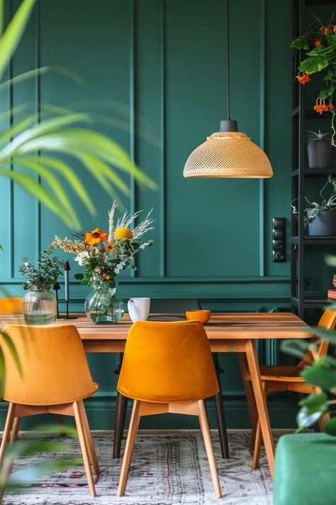 Dining Room Accent Wall Ideas to Transform Your Space Sea Green Dining Room, Jade Green Dining Room, Teal Accent Wall Dining Room, Dining Room Wall Paint Ideas, Feature Wall Ideas Dining Room, Dining Room Green Walls, Green Accent Wall Dining Room, Kitchen Accent Wall Ideas, Dining Room Accent Wall Ideas