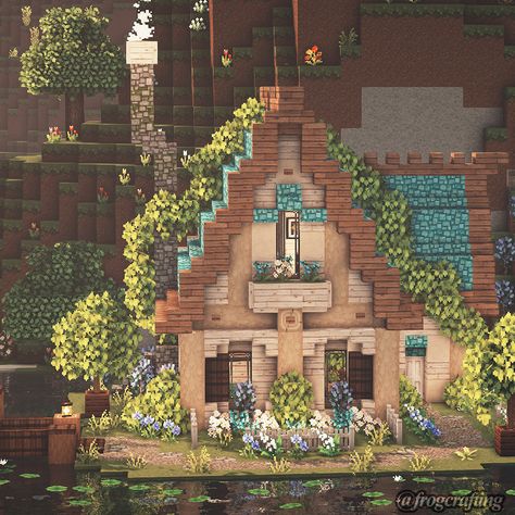 Cute Birch Wood Minecraft Houses, Oh The Biomes Youll Go Minecraft House, Cottage Core Village Minecraft, Pretty Minecraft, Minecraft Tricks, Minecraft Aesthetics, Minecraft Cottagecore, Minecraft Dream, Rumah Minecraft Sederhana