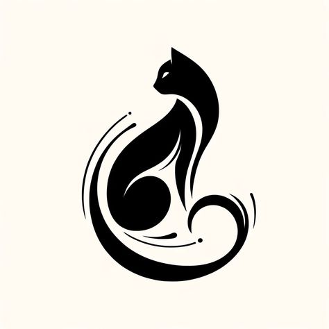 Black Cat Stencil, Siamese Cat Tattoo Designs, Japanese Cat Tattoo, Cat Silhouette Art, Siamese Cat Tattoos, Tattoos For Women Cat, Cat Silhouette Tattoos, Cat Stencil, Silhouette Chat