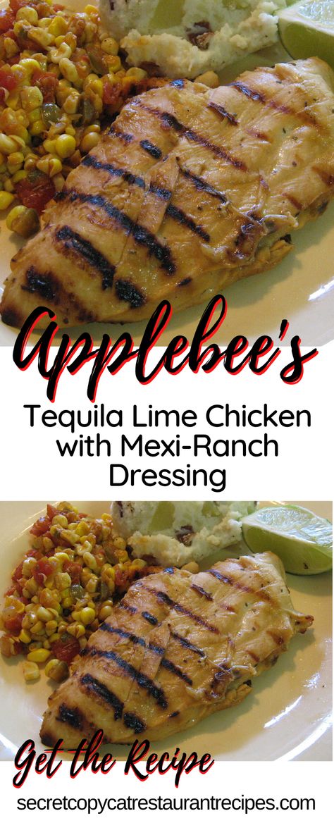 Tequila Chicken Recipes, Mexi Ranch Dressing, Mexi Ranch, Fiesta Lime Chicken Applebees, Fiesta Lime Chicken, Tequila Lime Chicken, Lime Chicken Recipes, Easy Baby Food Recipes, Ranch Dressing Recipe