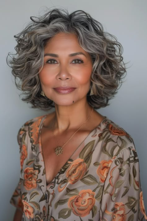 Shoulder Length Curly Gray Hair, Permed Hairstyles Medium Fine Hair, Body Perm Short Hair, Body Wave Perm Medium Hair, Body Perms For Fine Hair, Short Grey Curly Hair, Perms For Fine Hair, Gray Curly Hair Natural Curls, Short Curly Gray Hair Over 50