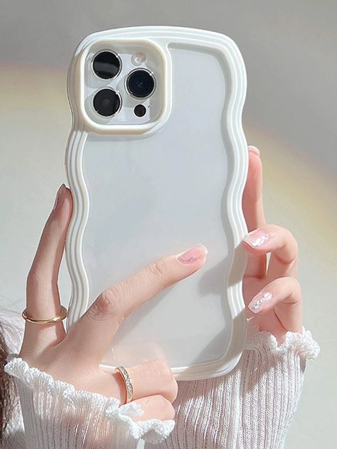 Wavy framed phone case. It's it girl energy Iphone Case Protective, Apple Phone Case, Pink Phone Cases, White Iphone, Pink Iphone, Apple Phone, Clear Phone Case, Cute Phone Cases, Edge Design