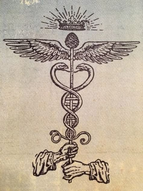 Augustus Tattoo, Hermes Tattoo, Caduceus Tattoo, Esoteric Tattoo, Manly P Hall, Medieval Tattoo, Esoteric Symbols, Alchemy Art, Tattoo Inspiration Men