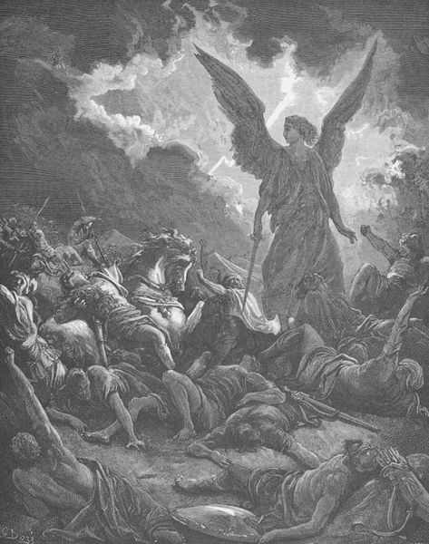 Discovery of Neo-Assyrian Camp Allegedly Decimated by Biblical Angel | Ancient Origins Gustavo Dore, Biblical Artwork, Bible Artwork, Gustave Dore, Bible Illustrations, Religious Painting, Biblical Art, Great Paintings, Jesus Art