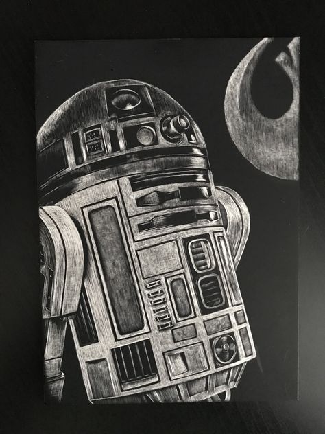 Scratch Book Art, Scratch Board Art, Board Drawing, Scratch Book, Scratchboard Art, Black Paper Drawing, Board Art, R2 D2, Horse Drawings