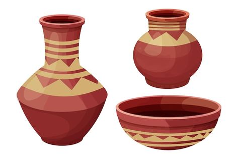 Clay Pot Designs, African Clay Pots, African Vases, Cartoon Pic, School Concept, African Pots, Ancient Paintings, Greek Vases, Pot Ceramic