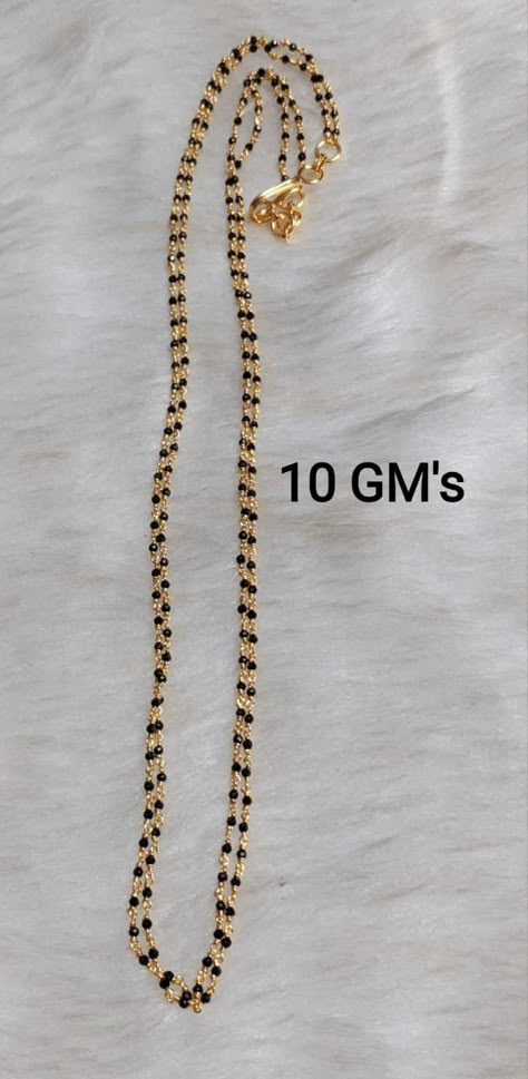 Long Nallapusalu Designs Gold, Mangalsutra Chain Designs Gold Long, Black Beads Chain Indian, Long Black Beads Mangalsutra Designs, Nallapusalu Designs Gold Long, Long Mangalsutra, Mangalsutra Design, Gold Jewels Design, Black Beads Mangalsutra