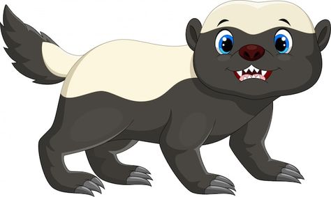 Cartoon honey badger | Premium Vector #Freepik #vector #mascot #adorable #cute-cartoon #mascot-character Badger Cartoon, Premium Vector Cartoon, 3d Hand, Honey Badger, Vector Cartoon, Psd Icon, Vector Photo, Badger, Scooby Doo